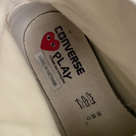 Converse comme des garçons high top sneakers size 9 men’s - Picture 5 of 7